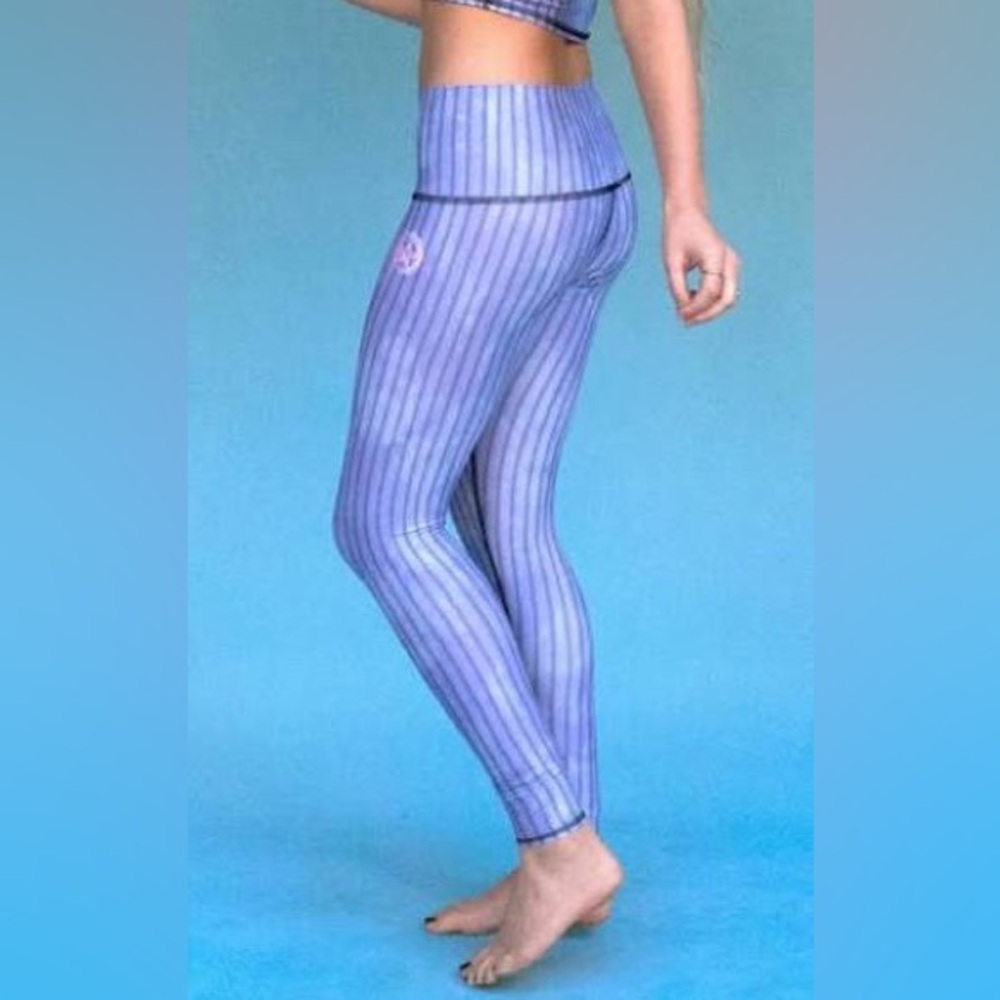 Teeki Striped Purple Leggings